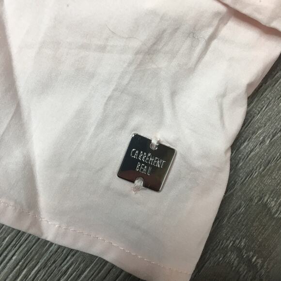 Carrement Beau Girls Long Sleeve Back Buttons Blouse Top Pastel Pink Cotton 4A - Picture 3 of 10